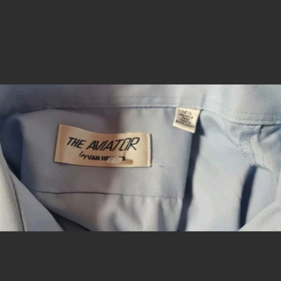 "THE AVIATOR" PILOT SHIRT, SHORT SLEEVE by Van Heusen Men's Size 14 1/2 … - Picture 3 of 4